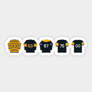 Pittsburgh Steelers Jersey History Sticker